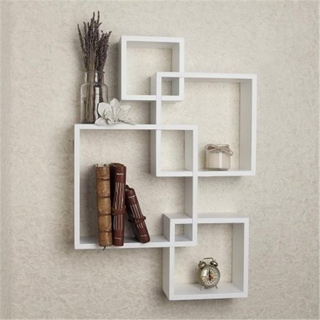 LIVINGQUARTERS Intersecting Cube Shelves - White LI270745